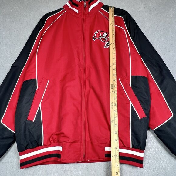 Tampa Bay Buccaneers NFL Jacket Mens Large Red Gray Full-Zip Reversible Jacket - Picture 7 of 16